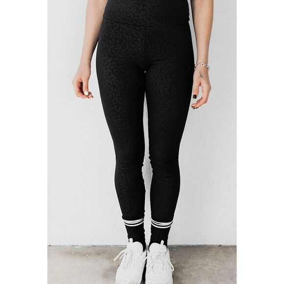 Celestial Bodiez OG Ultra High Rise Leggings in Black Panther Leopard Size Small - Picture 1 of 14